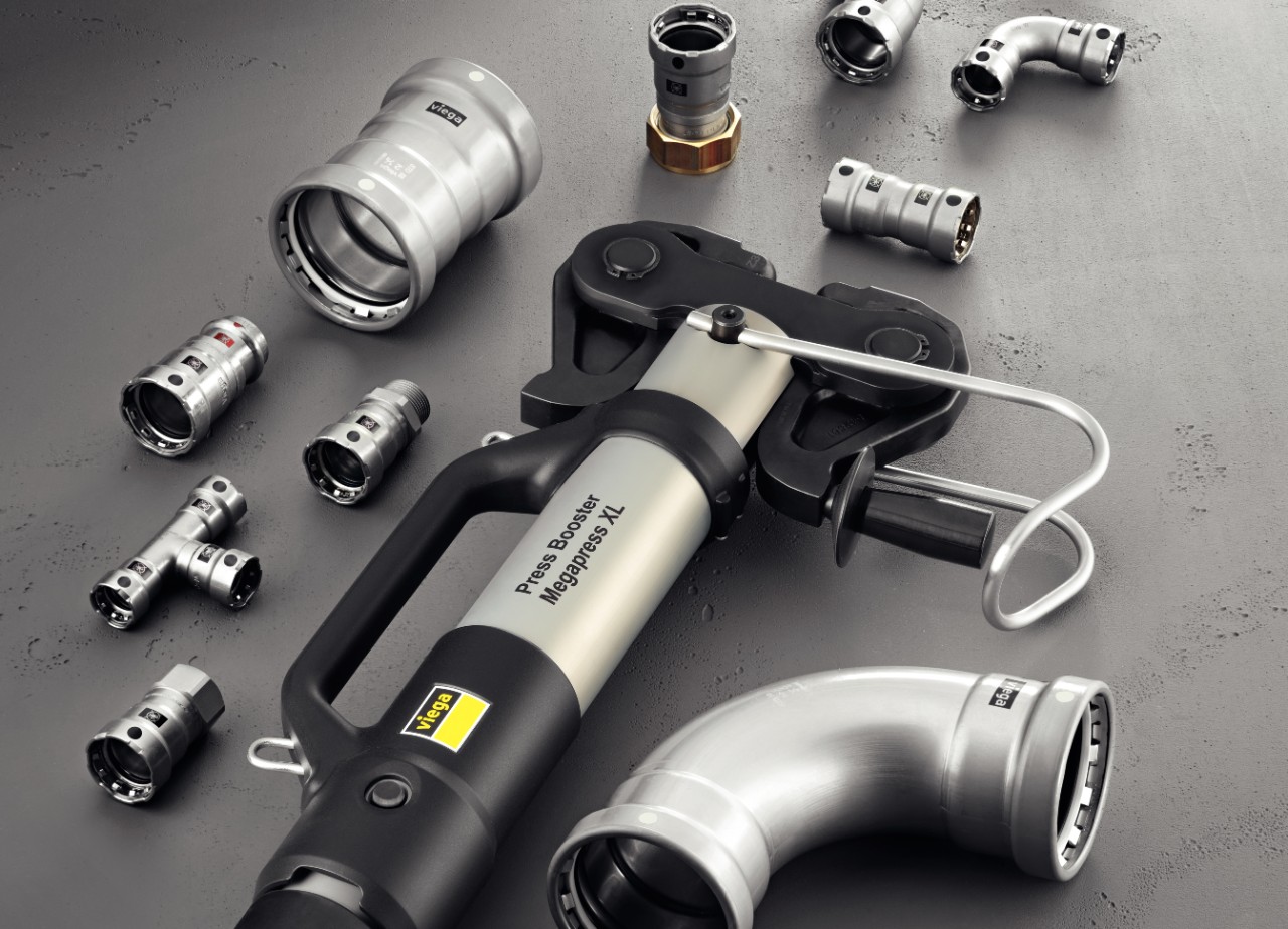 Megapress S XL von Viega verbindet Stahlrohre bis 4 Zoll in Sekunden